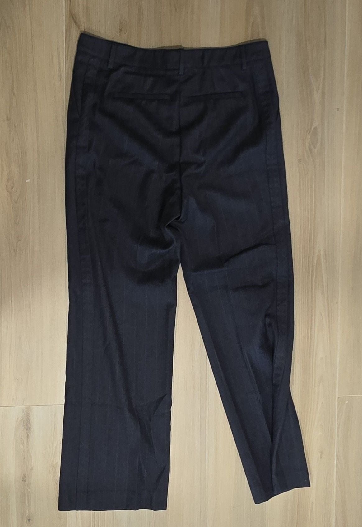 Chanel Pinstripe Wool Cashmere Dress Pants Trousers 7
