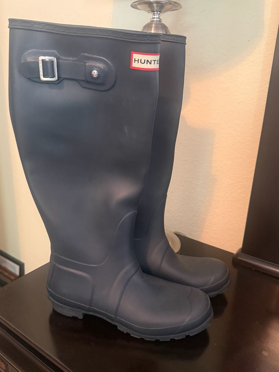 Hunter Women's Original Tall Rain Boots Navy Size US 8 / EU 39 2