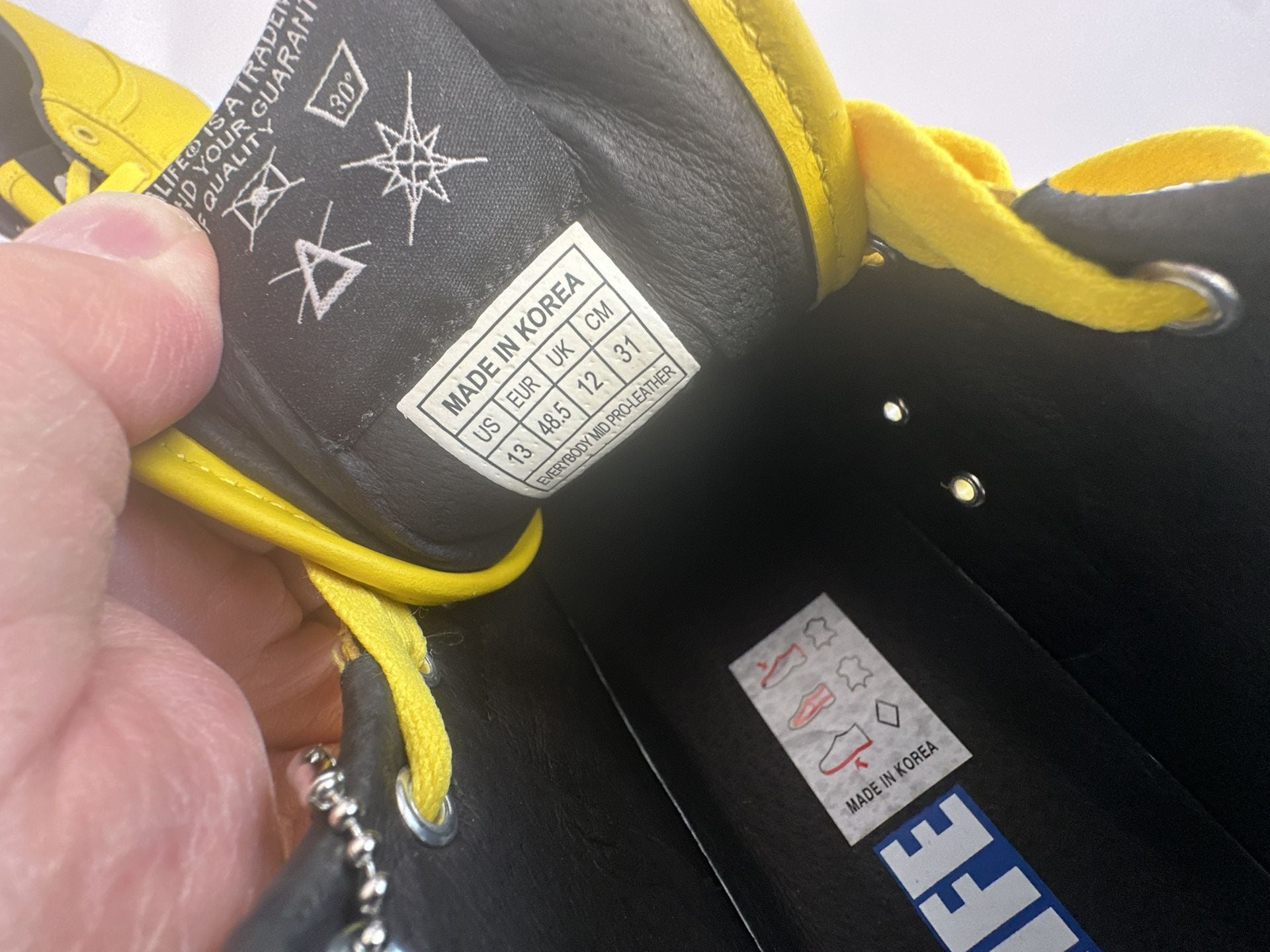 Alife Everybody Mid Pro Leather Yellow Sneakers Mens Size US 13 Deadstock New 3
