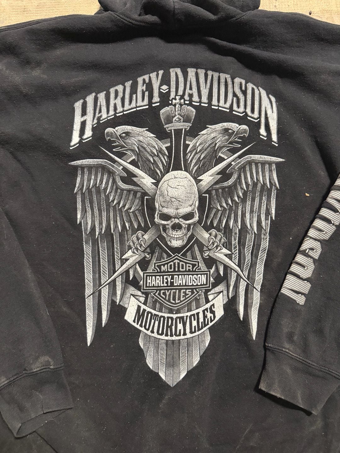 Harley-Davidson Wisconsin Oconomowoc Black Full-Zip Hooded Sweatshirt 5