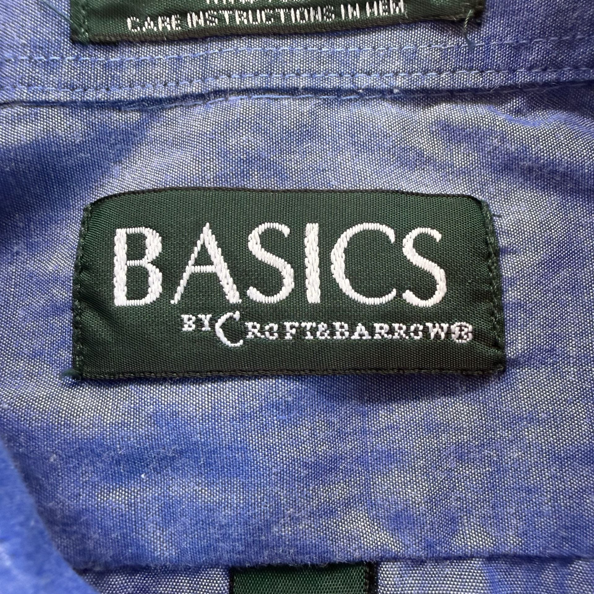 Croft & Barrow Blue Button-Down Long Sleeve Shirt Size 16 32/33 6
