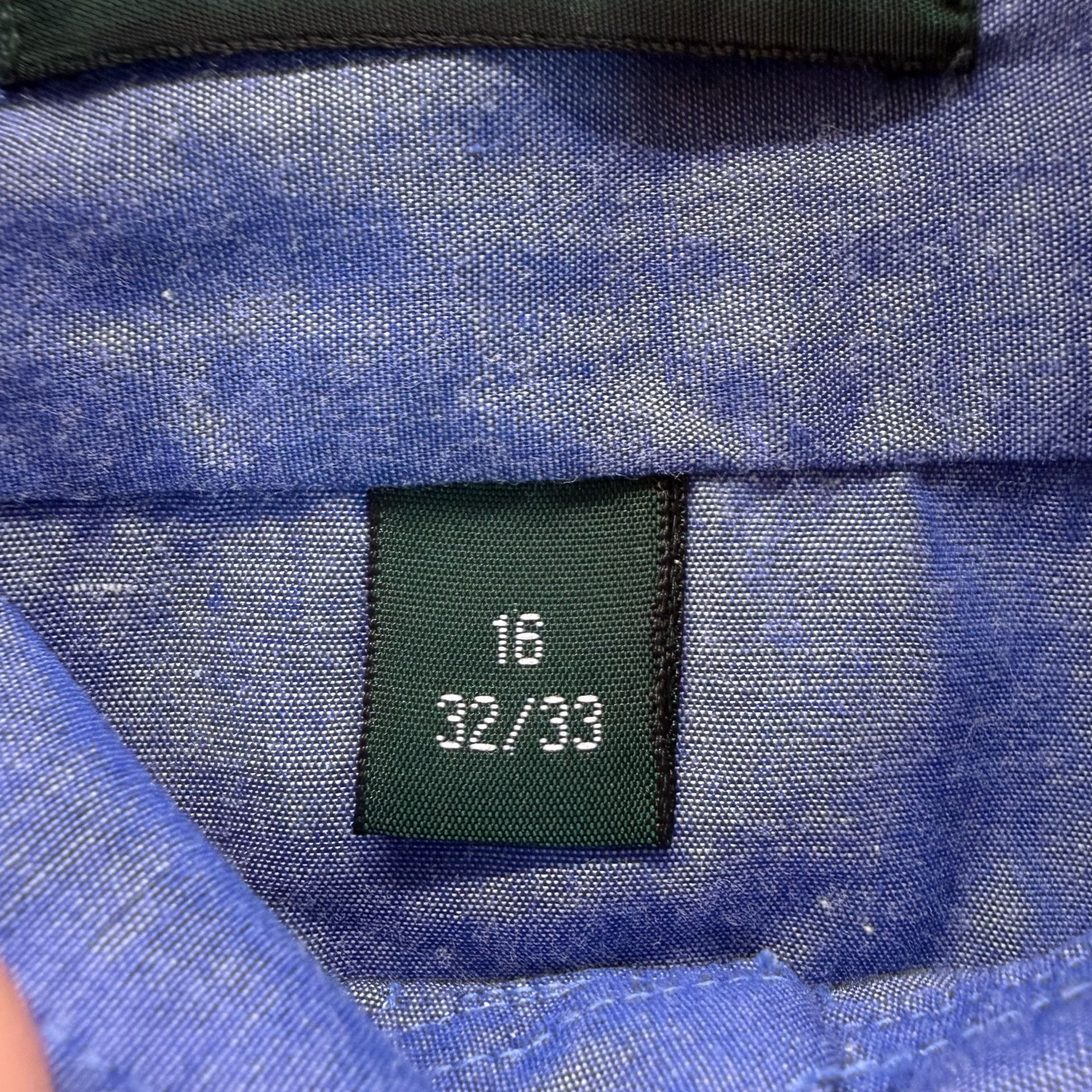 Croft & Barrow Blue Button-Down Long Sleeve Shirt Size 16 32/33 8