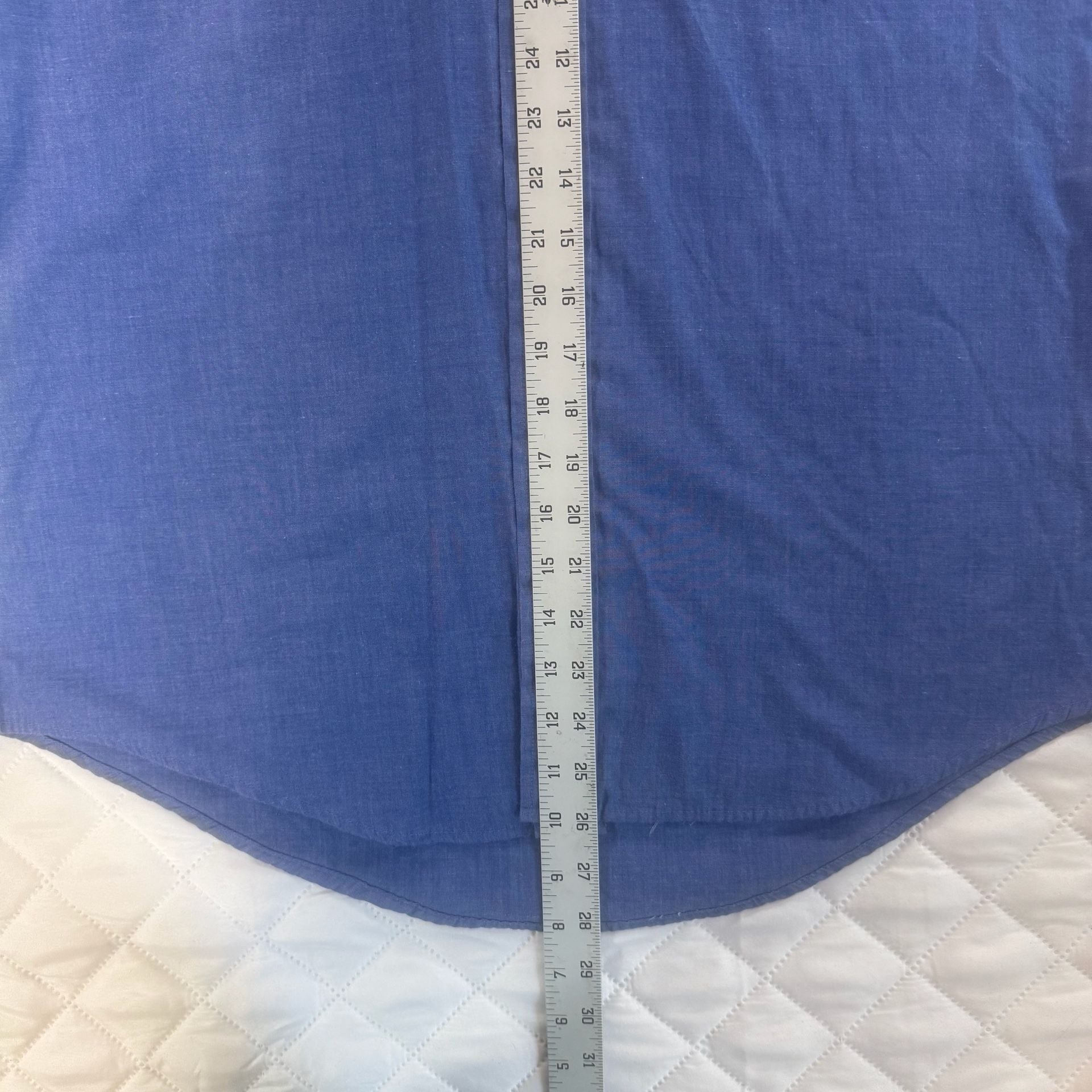 Croft & Barrow Blue Button-Down Long Sleeve Shirt Size 16 32/33 10