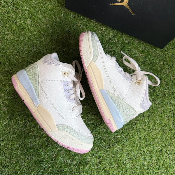 Jordan 3 Retro OG PS Sail Pre-School Sneakers IF4757-100 Size 11.5C