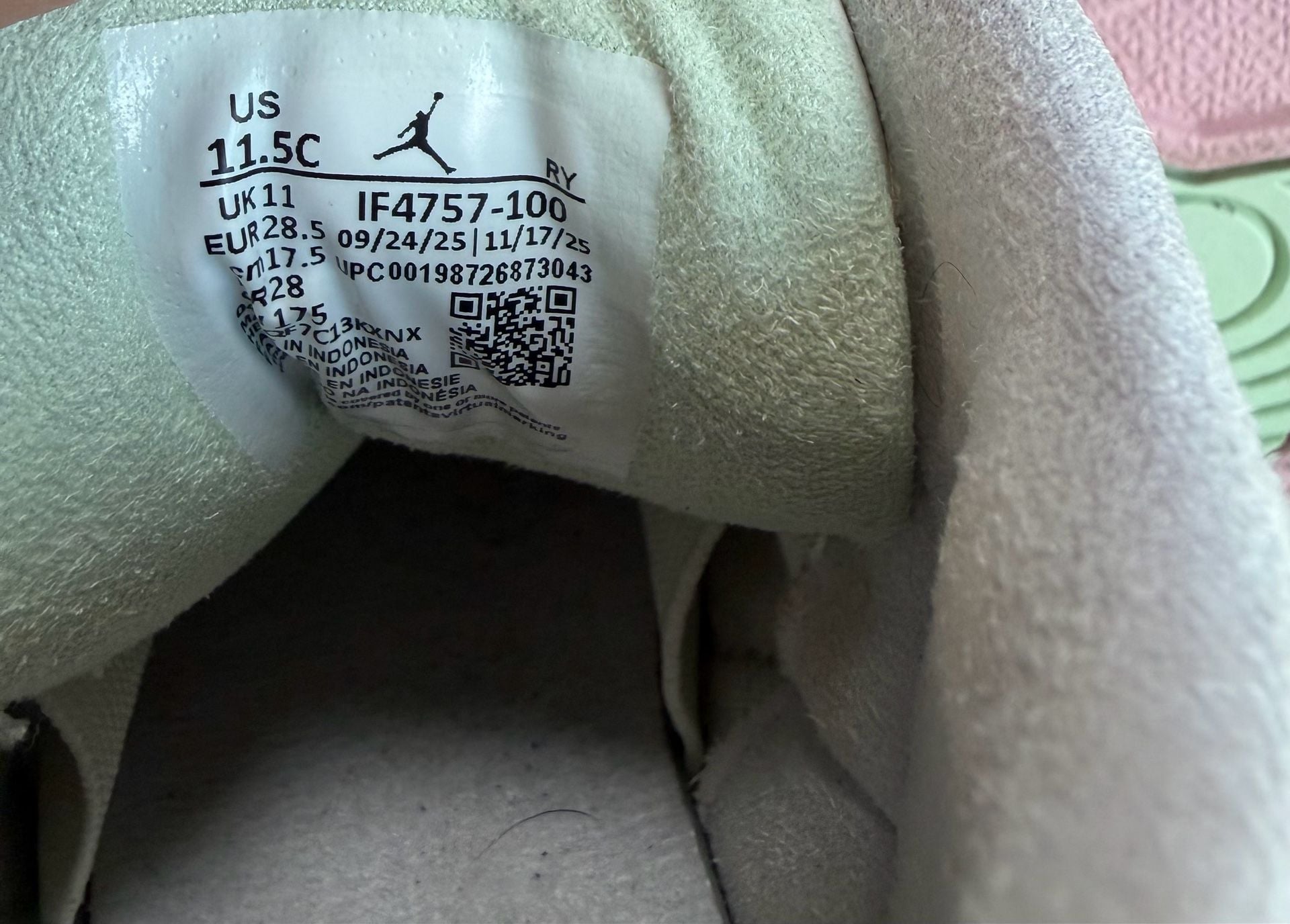 Jordan 3 Retro OG PS Sail Pre-School Sneakers IF4757-100 Size 11.5C 8
