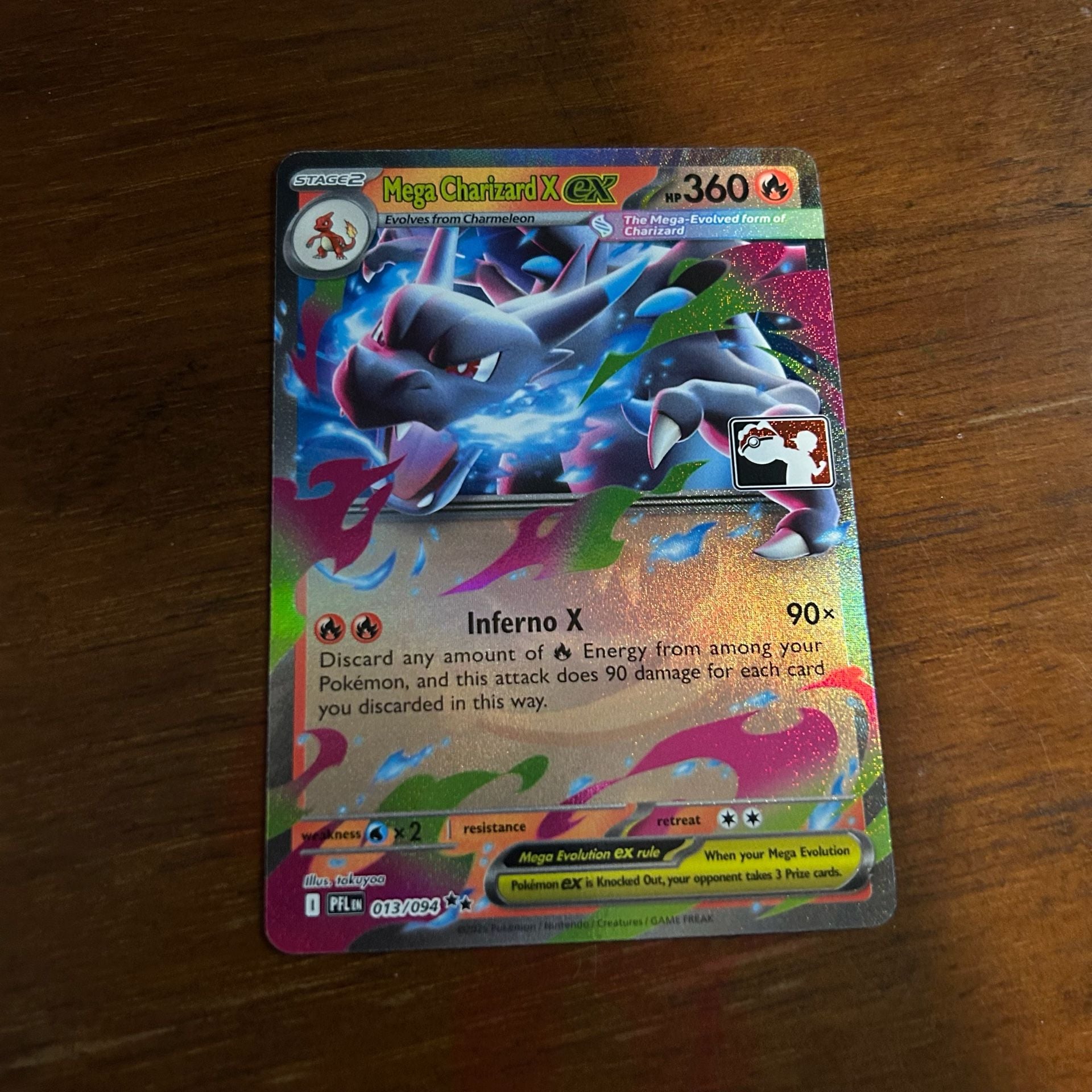 Mega Charizard X ex 013/094 Play! Pokemon Stamped Prize Pack 1