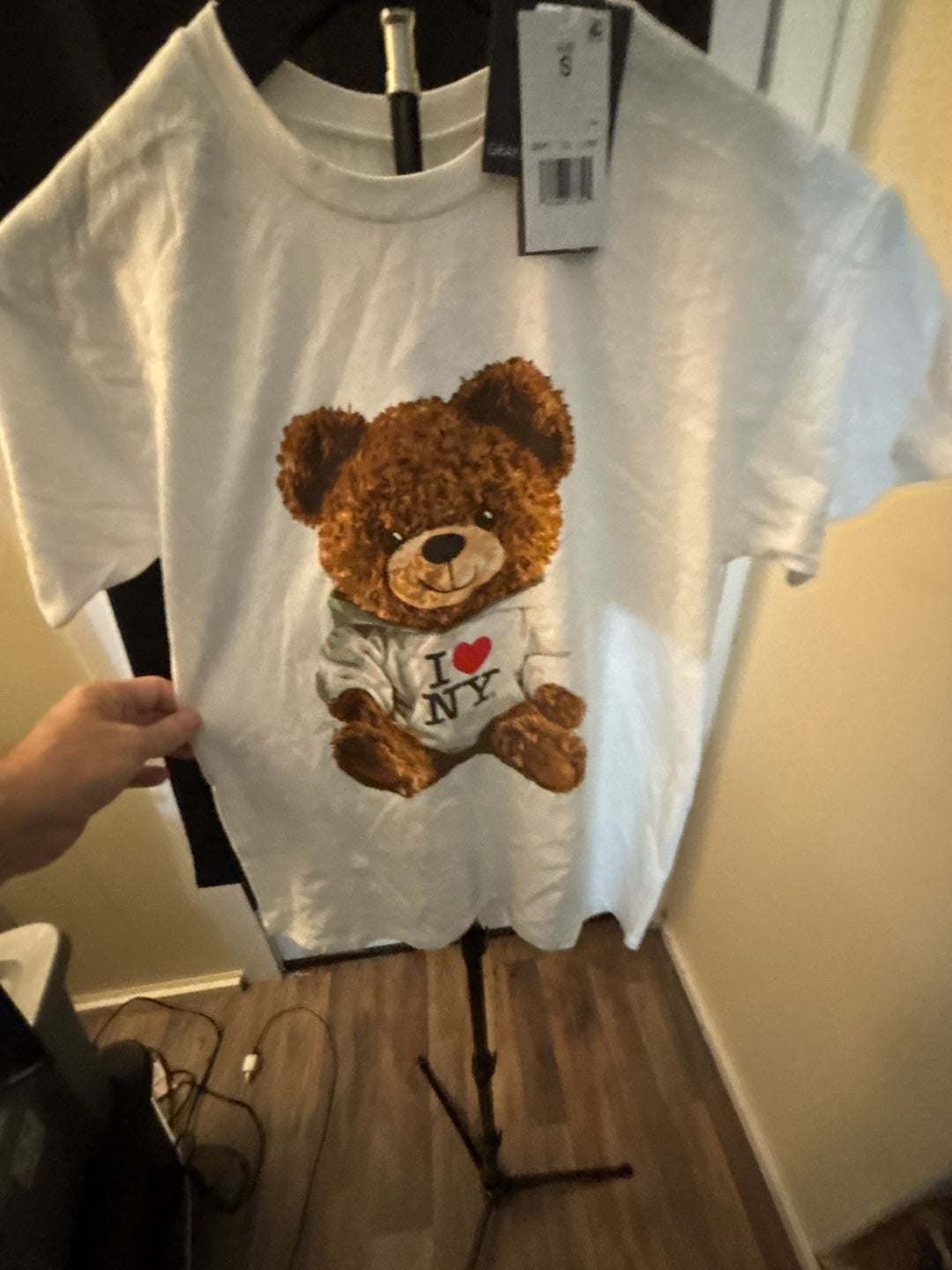 Grayson Threads I Love NY Teddy Bear Graphic T-Shirt White Size S NWT 2
