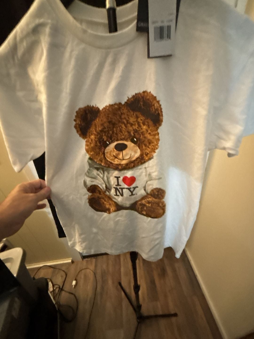 Grayson Threads I Love NY Teddy Bear Graphic T-Shirt White Size S NWT 3