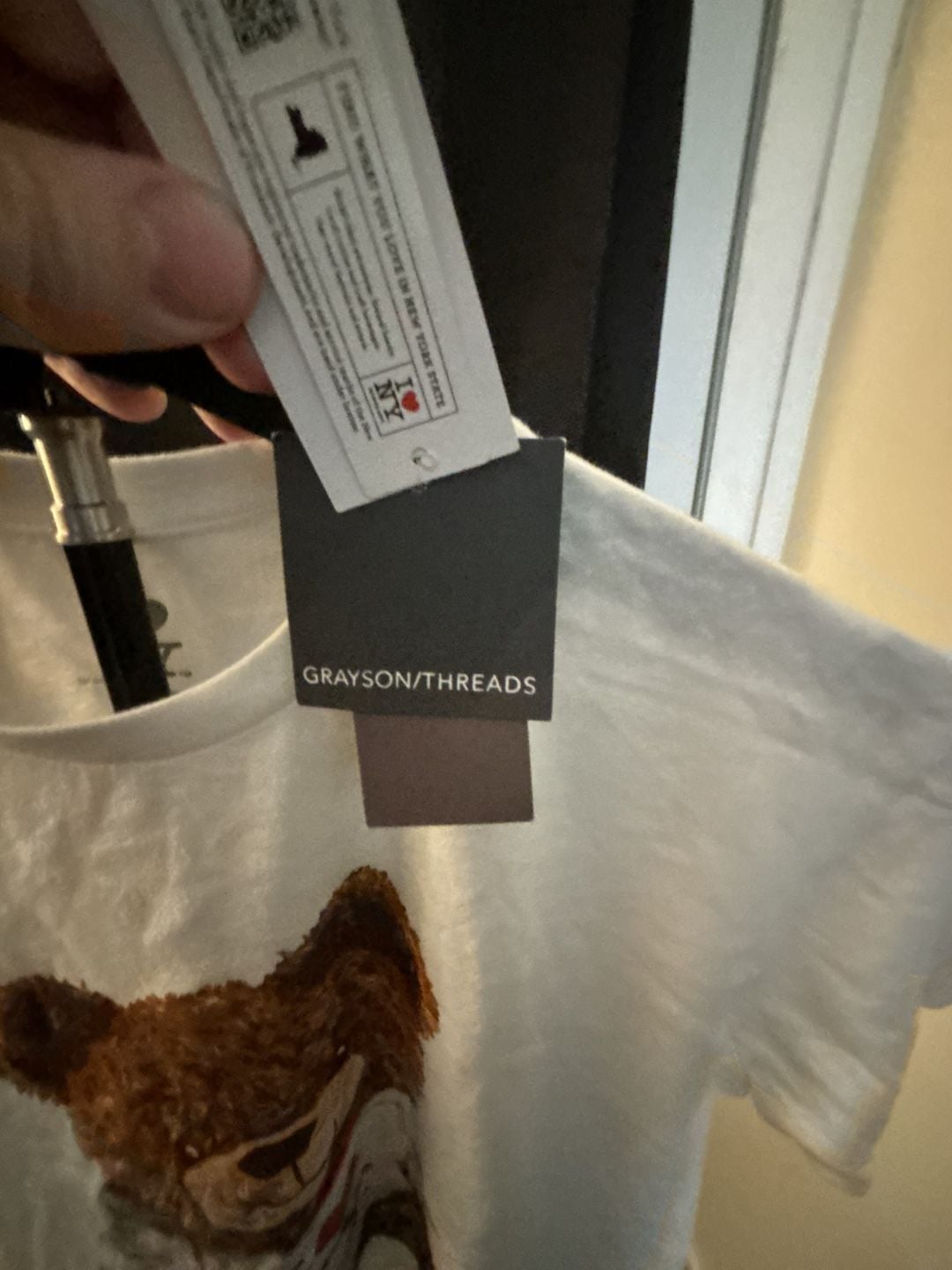 Grayson Threads I Love NY Teddy Bear Graphic T-Shirt White Size S NWT 5