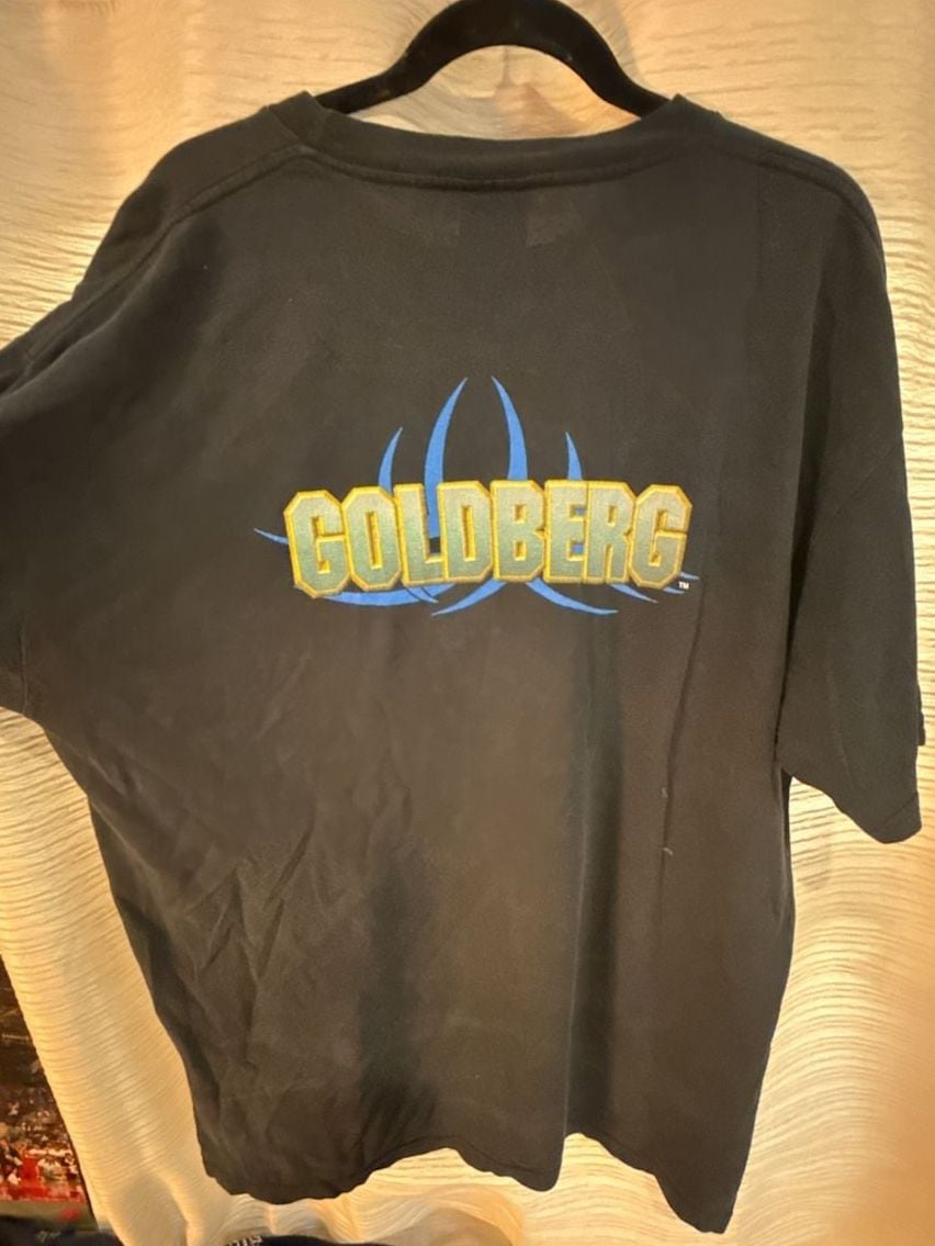 Vintage 1998 WCW Bill Goldberg Black Graphic T-Shirt 5