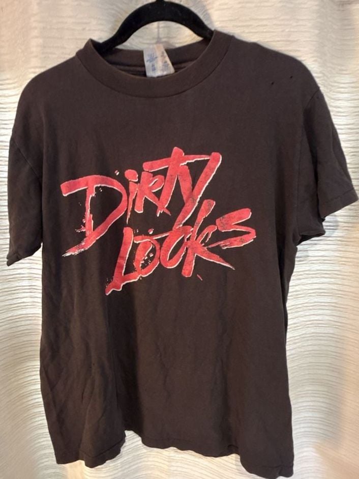 Vintage 1988 Dirty Looks Cool From The Wire North American Tour T-Shirt Size Large 2
