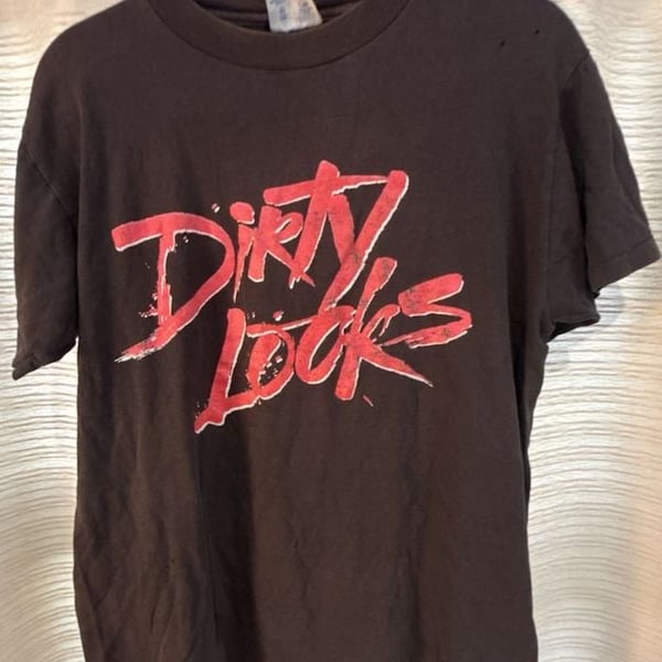 Vintage 1988 Dirty Looks Cool From The Wire North American Tour T-Shirt Size Large