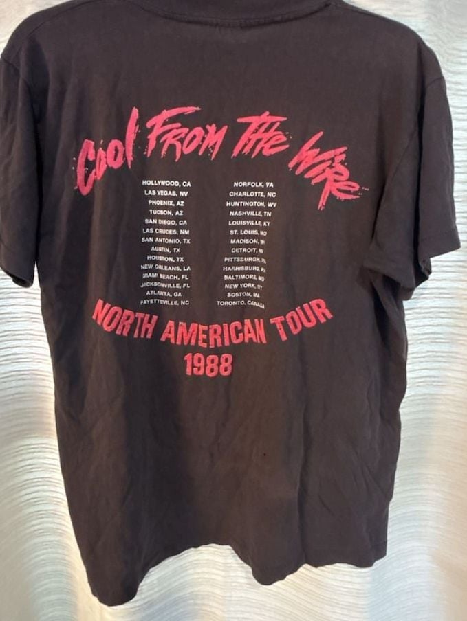 Vintage 1988 Dirty Looks Cool From The Wire North American Tour T-Shirt Size Large 4