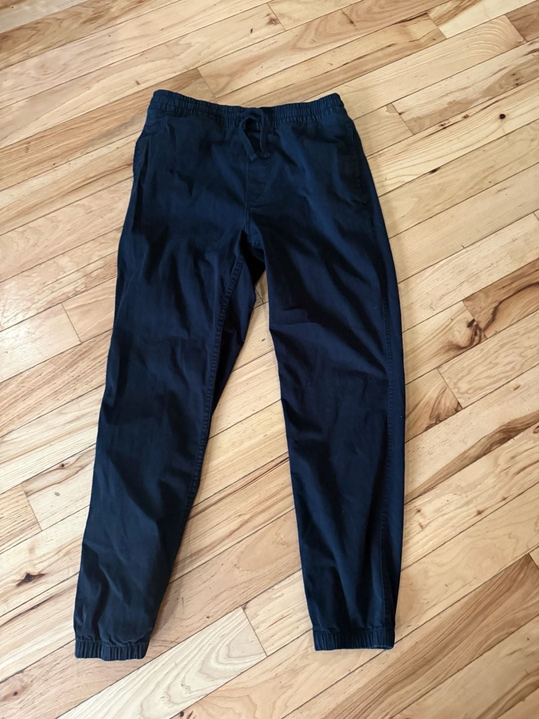 H&M Regular Fit Drawstring Jogger Pants Navy Size S 2