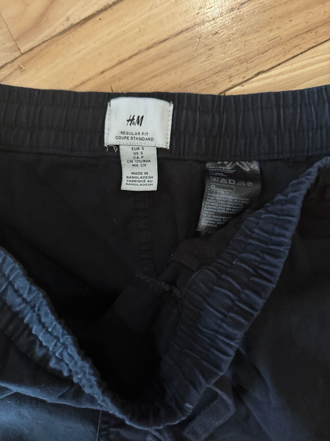 H&M Regular Fit Drawstring Jogger Pants Navy Size S 4