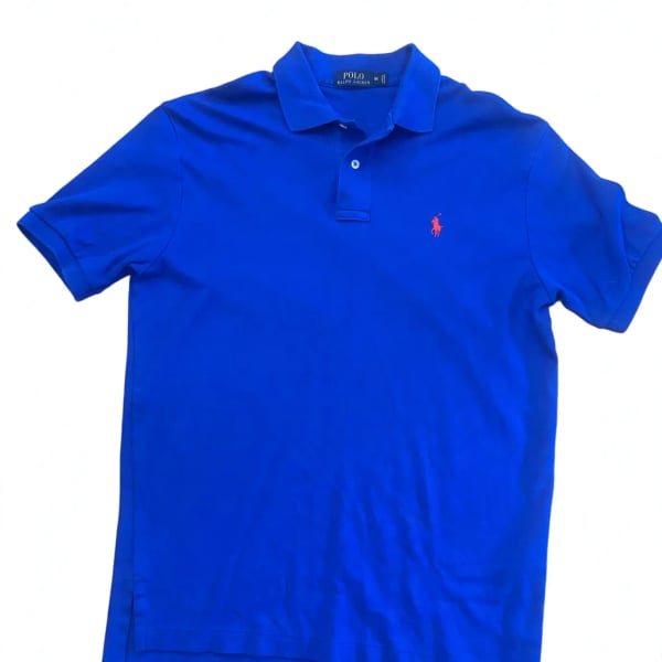 Polo Ralph Lauren Blue Short Sleeve Cotton Polo Shirt Size M