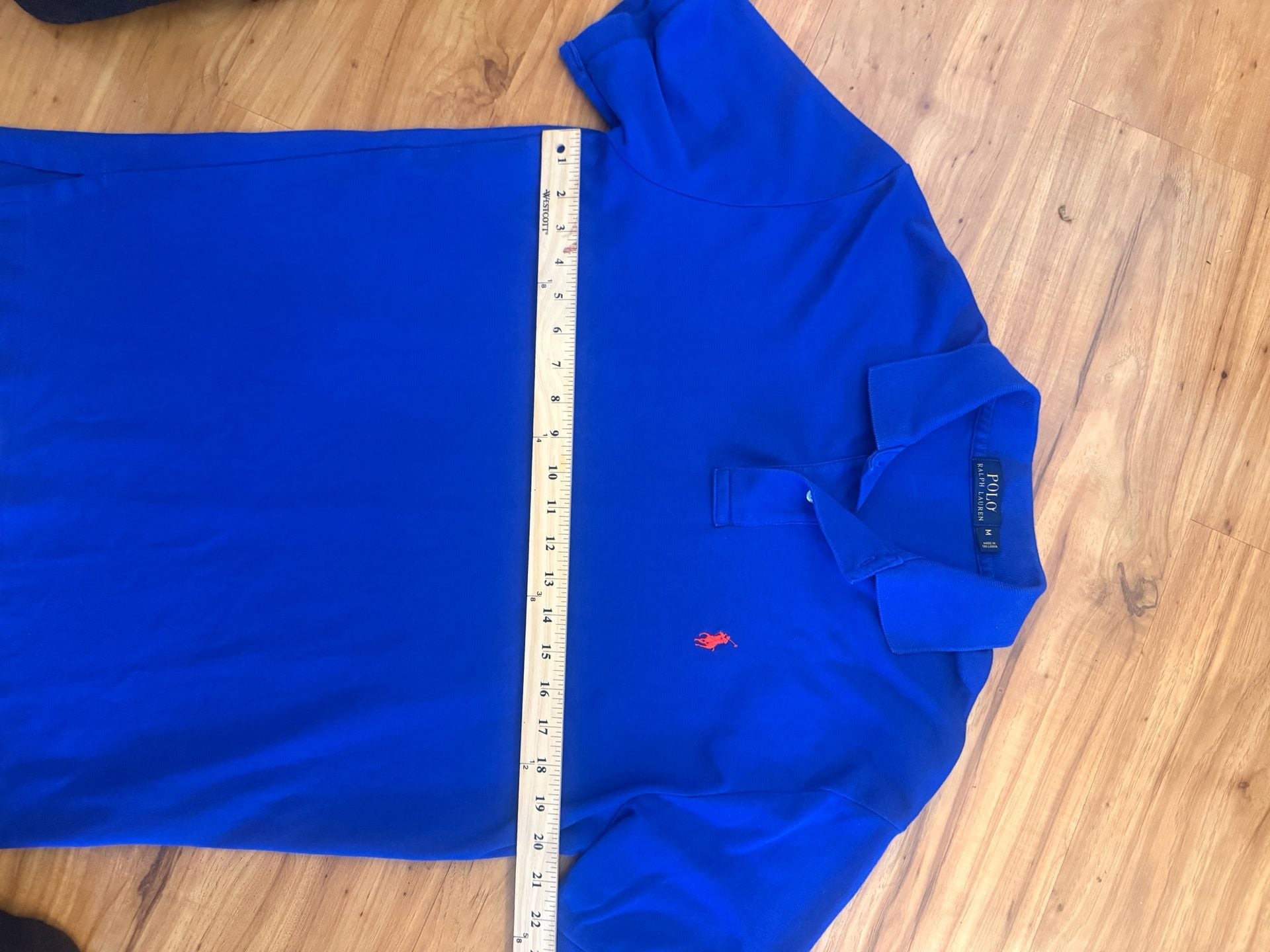 Polo Ralph Lauren Blue Short Sleeve Cotton Polo Shirt Size M 9