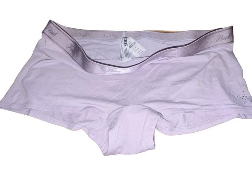 Victoria's Secret PINK Logo Cotton Boyshort Panty Lot Size XL 8