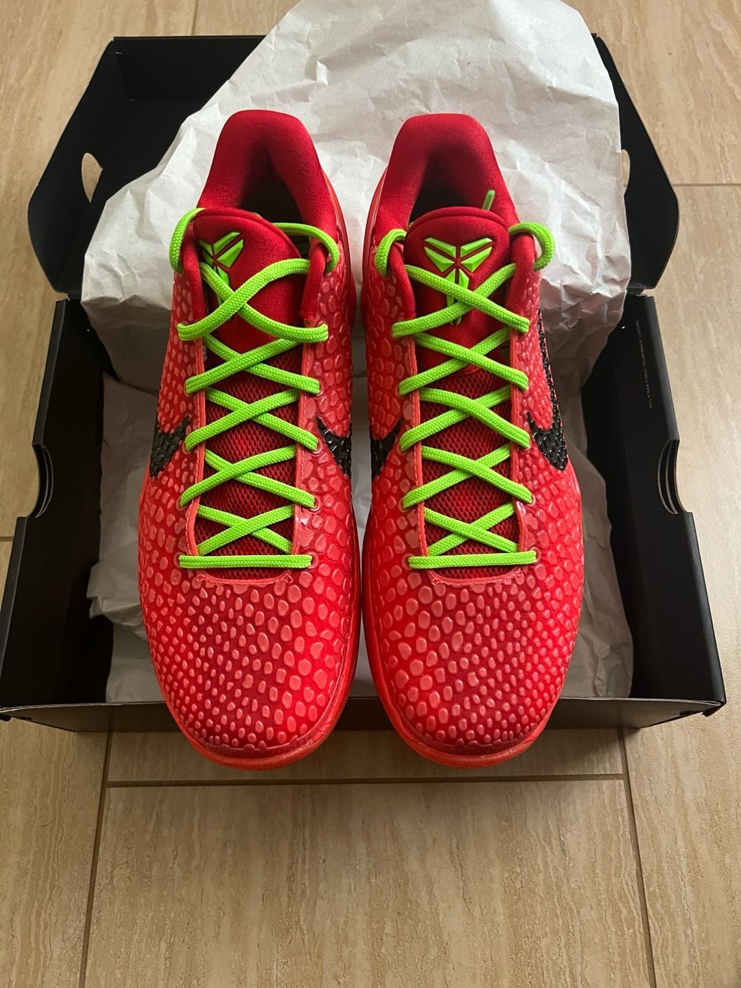 Nike Zoom Kobe 6 Protro Reverse Grinch Basketball Shoes Size 8.5 4