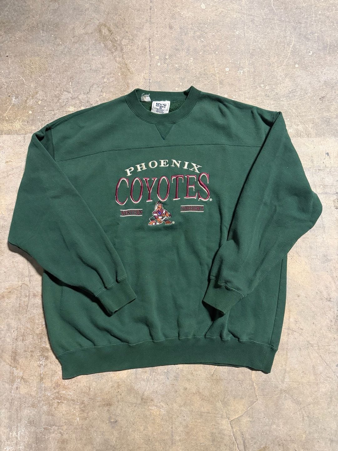 Vintage 90s Lee Sport Phoenix Coyotes NHL Hockey Embroidered Crewneck Sweatshirt XXL 2