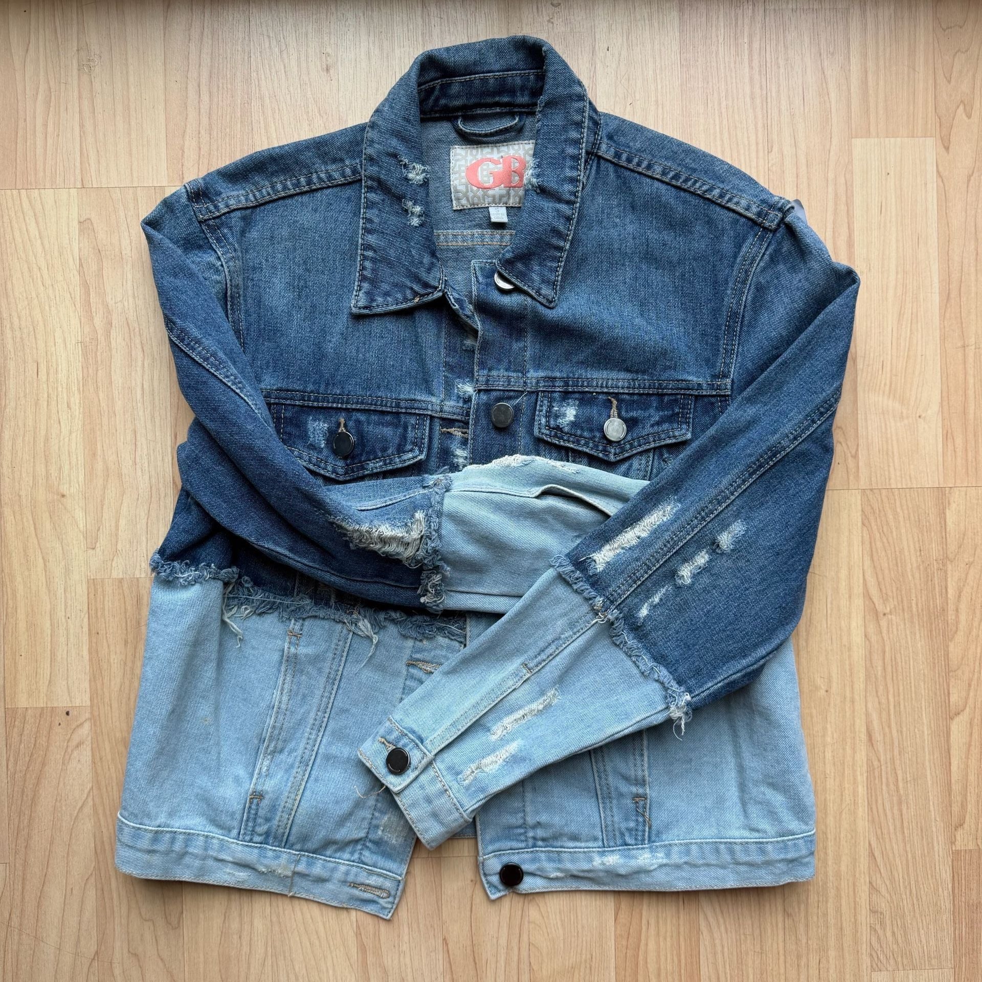 Gianni Bini Blue Denim Western Cowgirl Rodeo Jacket 100% Cotton 3