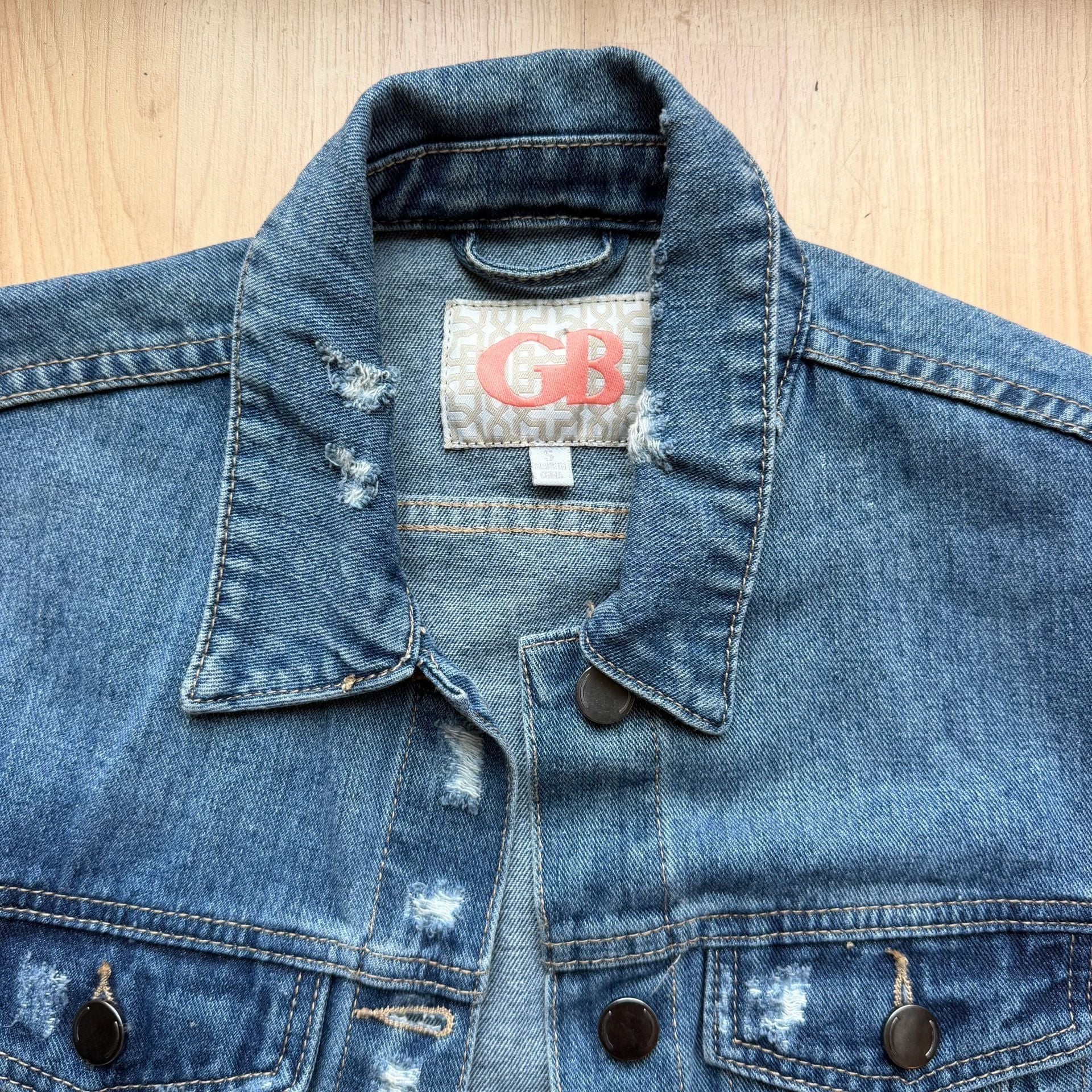 Gianni Bini Blue Denim Western Cowgirl Rodeo Jacket 100% Cotton 5