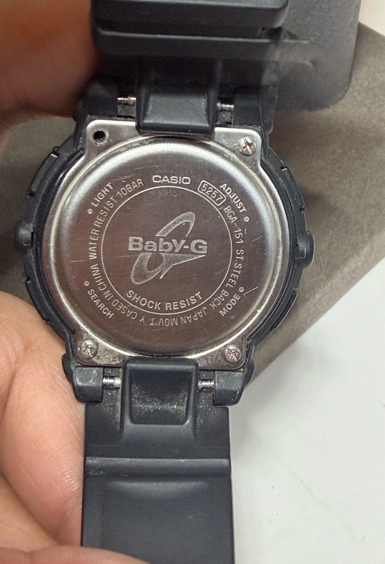 Casio Baby-G BGA-151 Black Analog-Digital Resin Watch 9