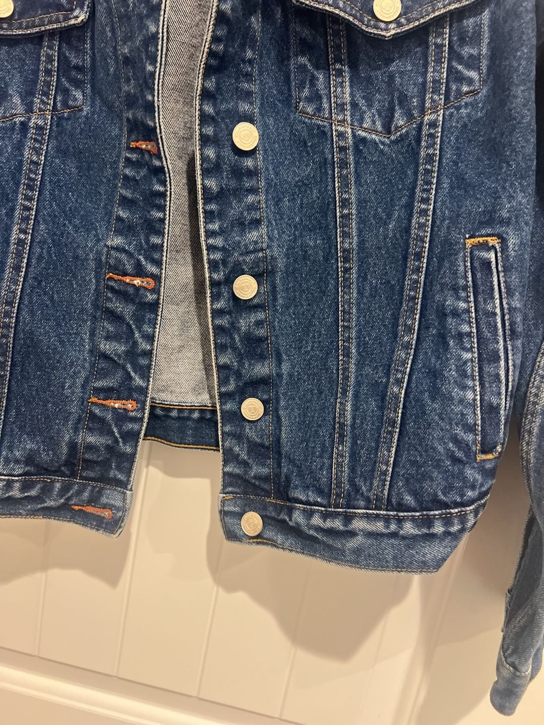 Blue Asphalt Dark Wash Denim Trucker Jacket Size S 12