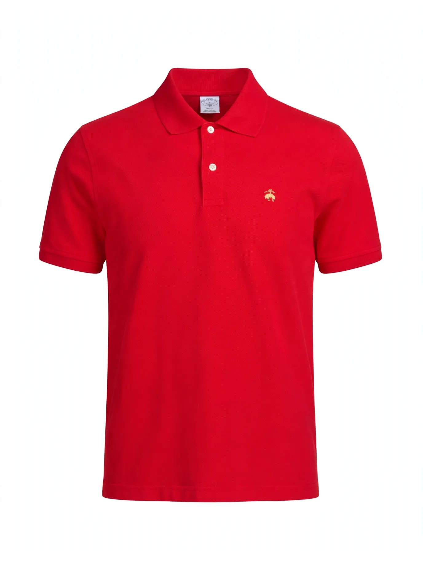 Brooks Brothers 1818 Slim Fit 100% Cotton Red Polo Shirt Men's Size L 2