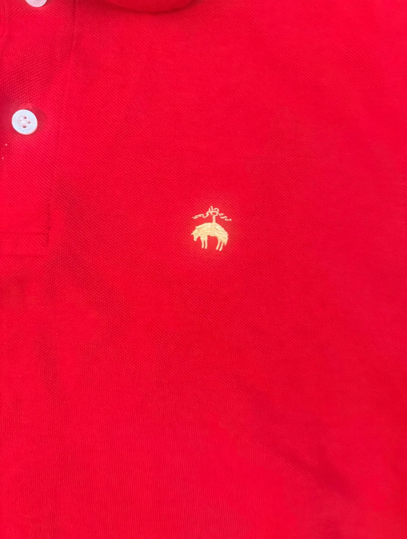 Brooks Brothers 1818 Slim Fit 100% Cotton Red Polo Shirt Men's Size L 3