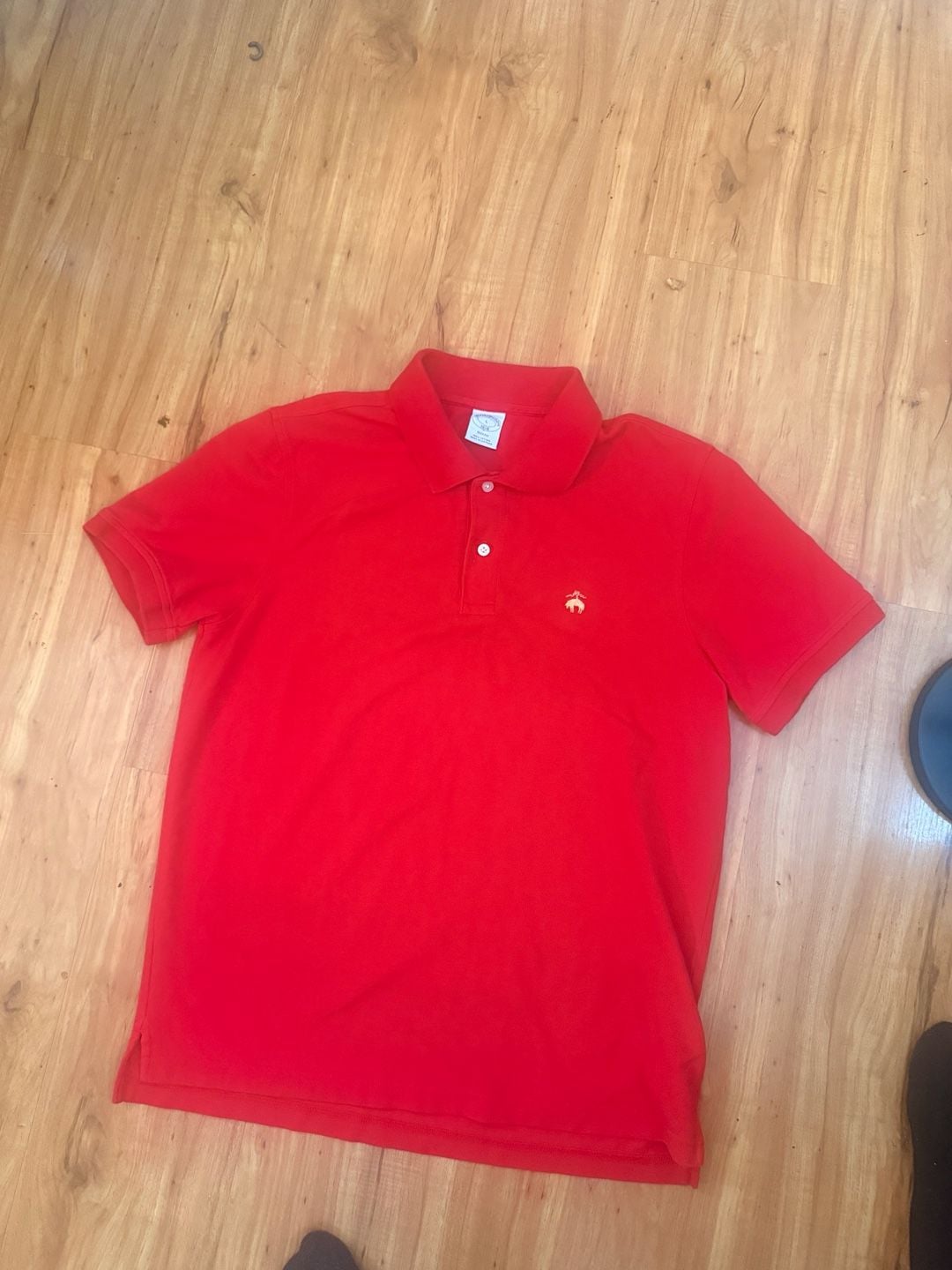 Brooks Brothers 1818 Slim Fit 100% Cotton Red Polo Shirt Men's Size L 11