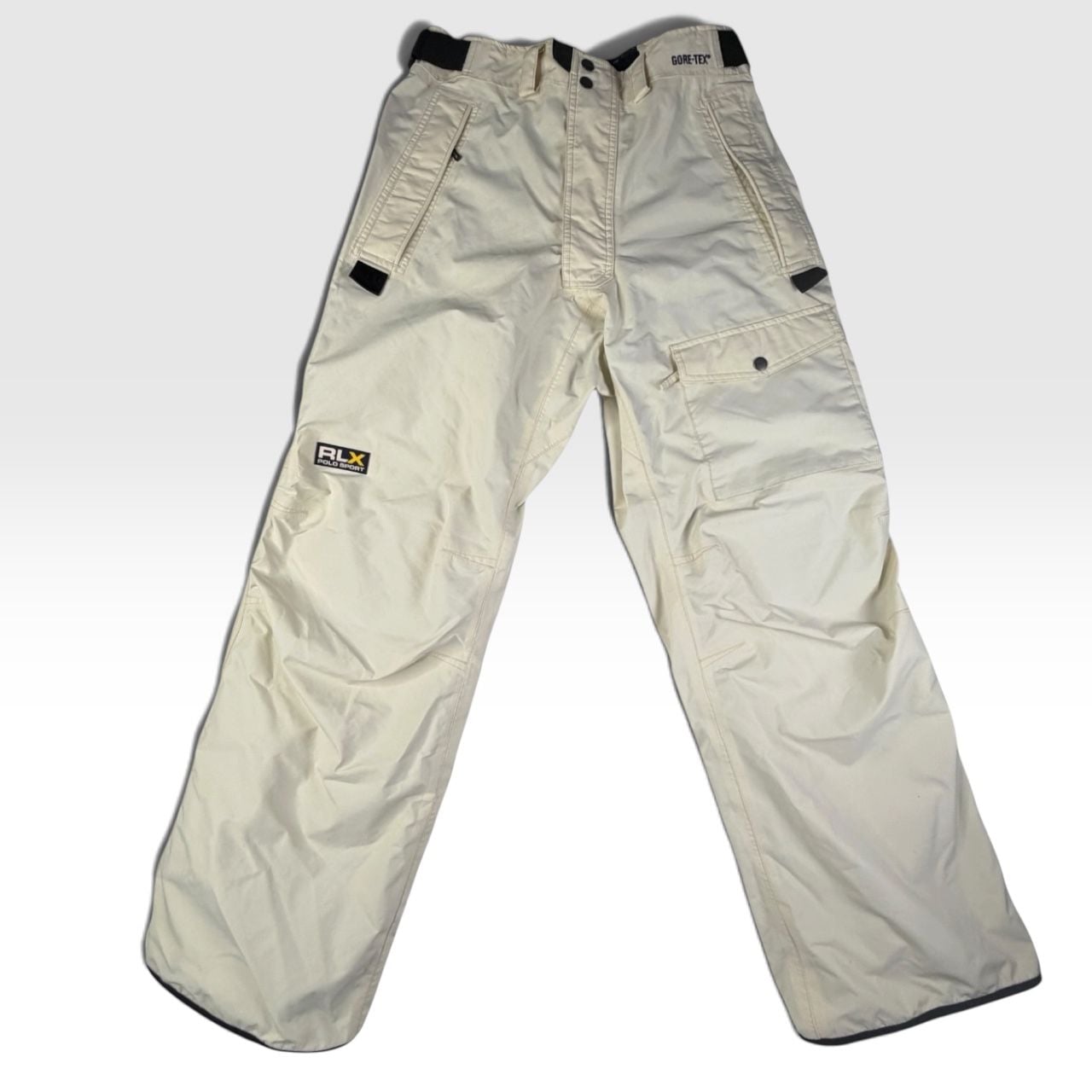 Vintage 90s Baggy Snowboard Pants Polo Sport RLX Cream Cargo Size M 3