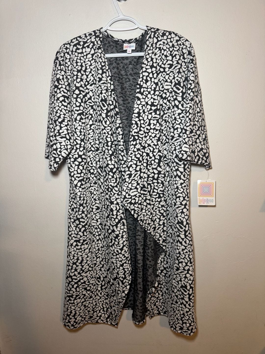 LuLaRoe Women's Leopard Print Kimono Cover-Up Dress, Size M 2