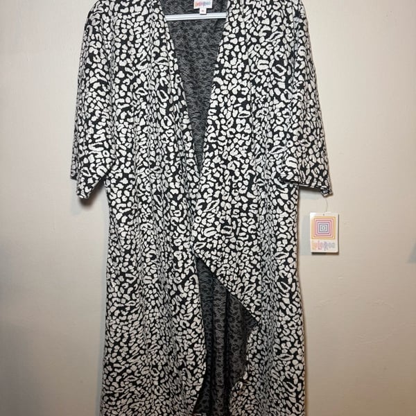 LuLaRoe Women's Leopard Print Kimono Cover-Up Dress, Size M