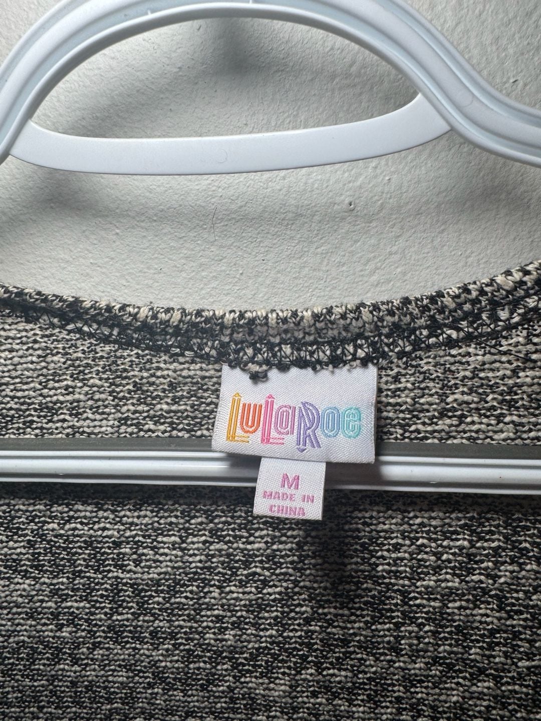 LulaRoe Women's Side Slit Marled Gray Knit Joy Long Line Duster Vest Size M 5