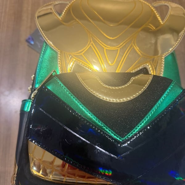 Loungefly Marvel Studios The Infinity Saga Loki Metallic Cosplay Mini Backpack