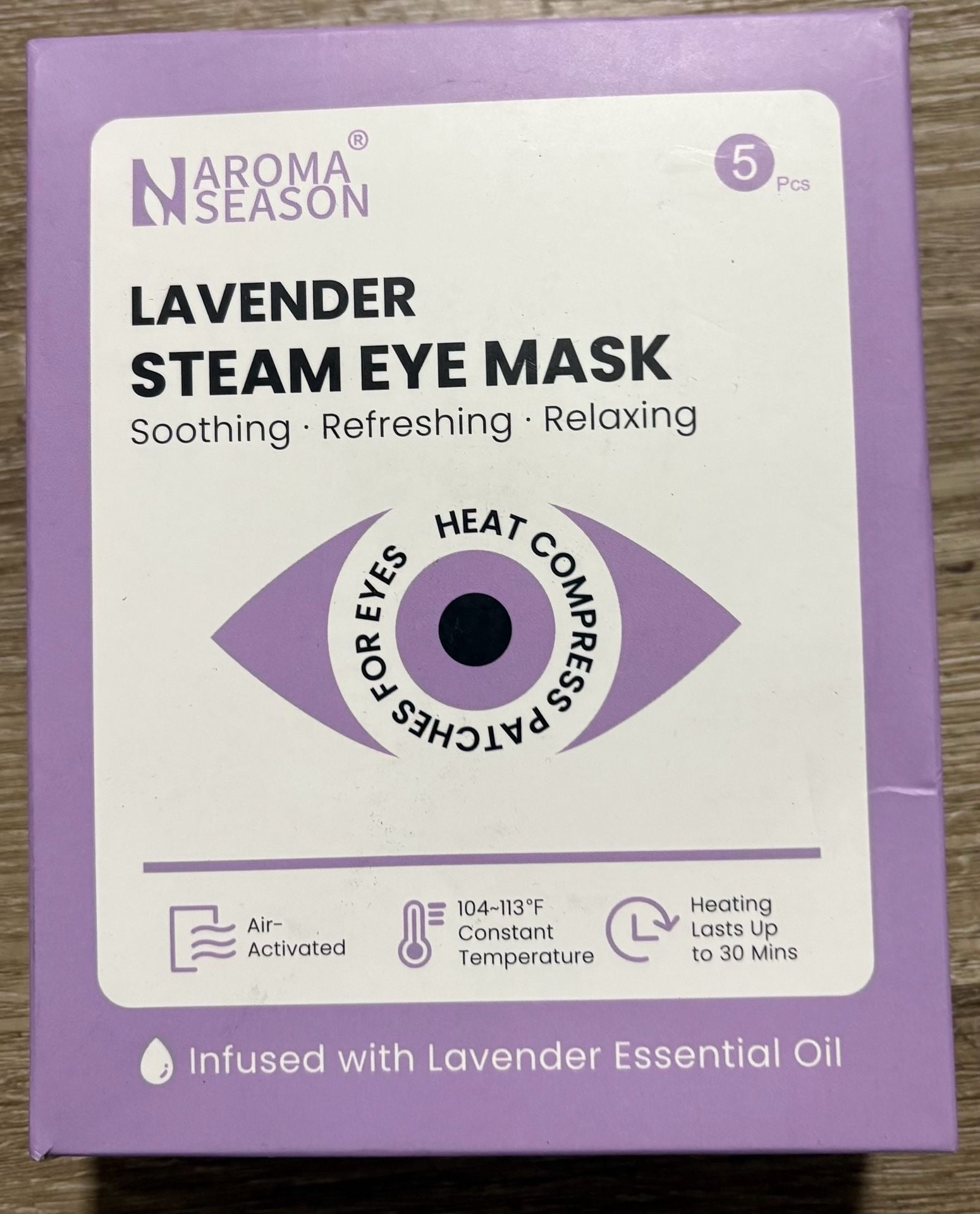 Aroma Season Lavender Steam Eye Mask 5 Pcs 1
