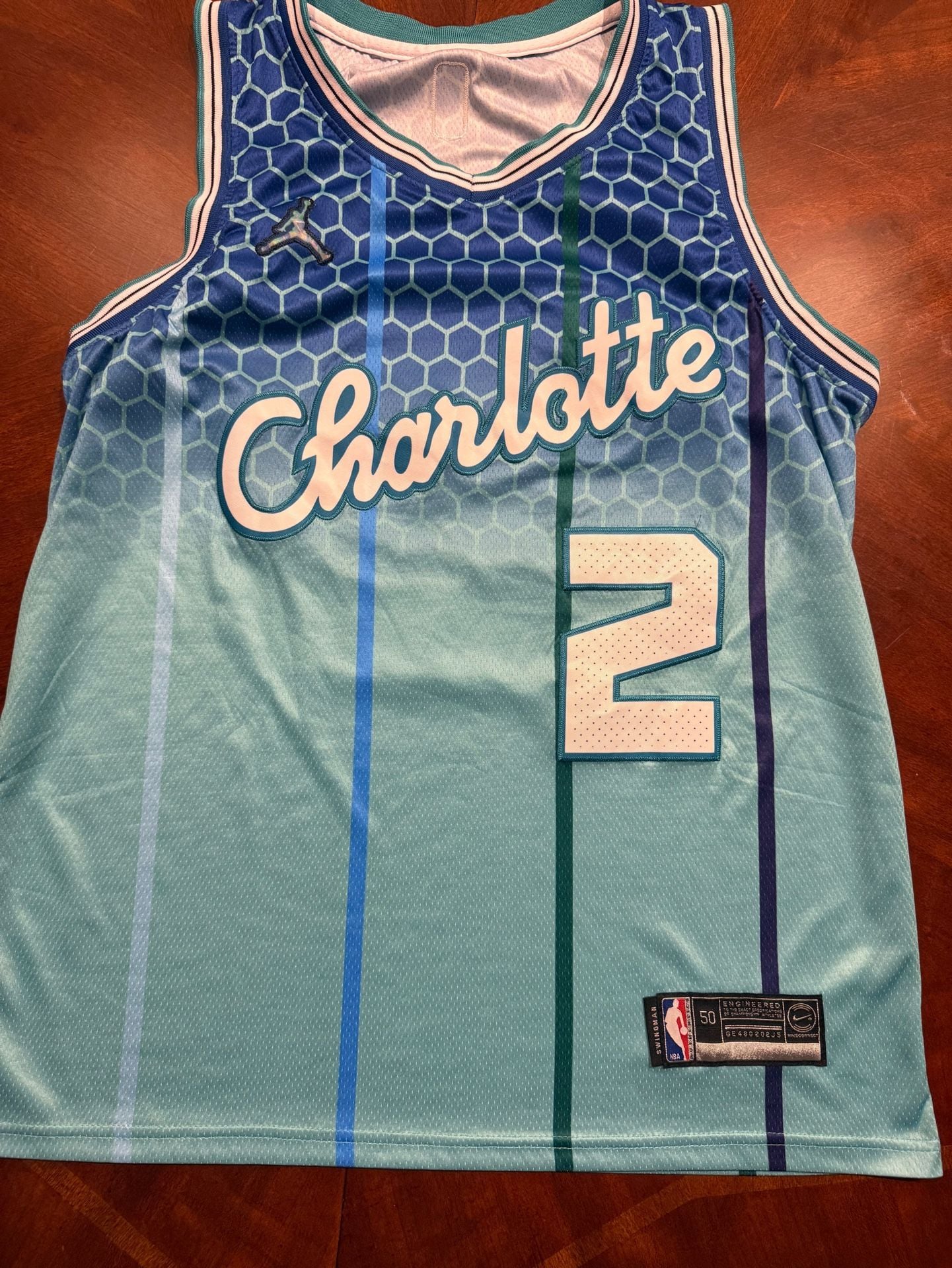 LaMelo Ball #2 Charlotte Hornets City Edition Swingman Jersey Size 50 5