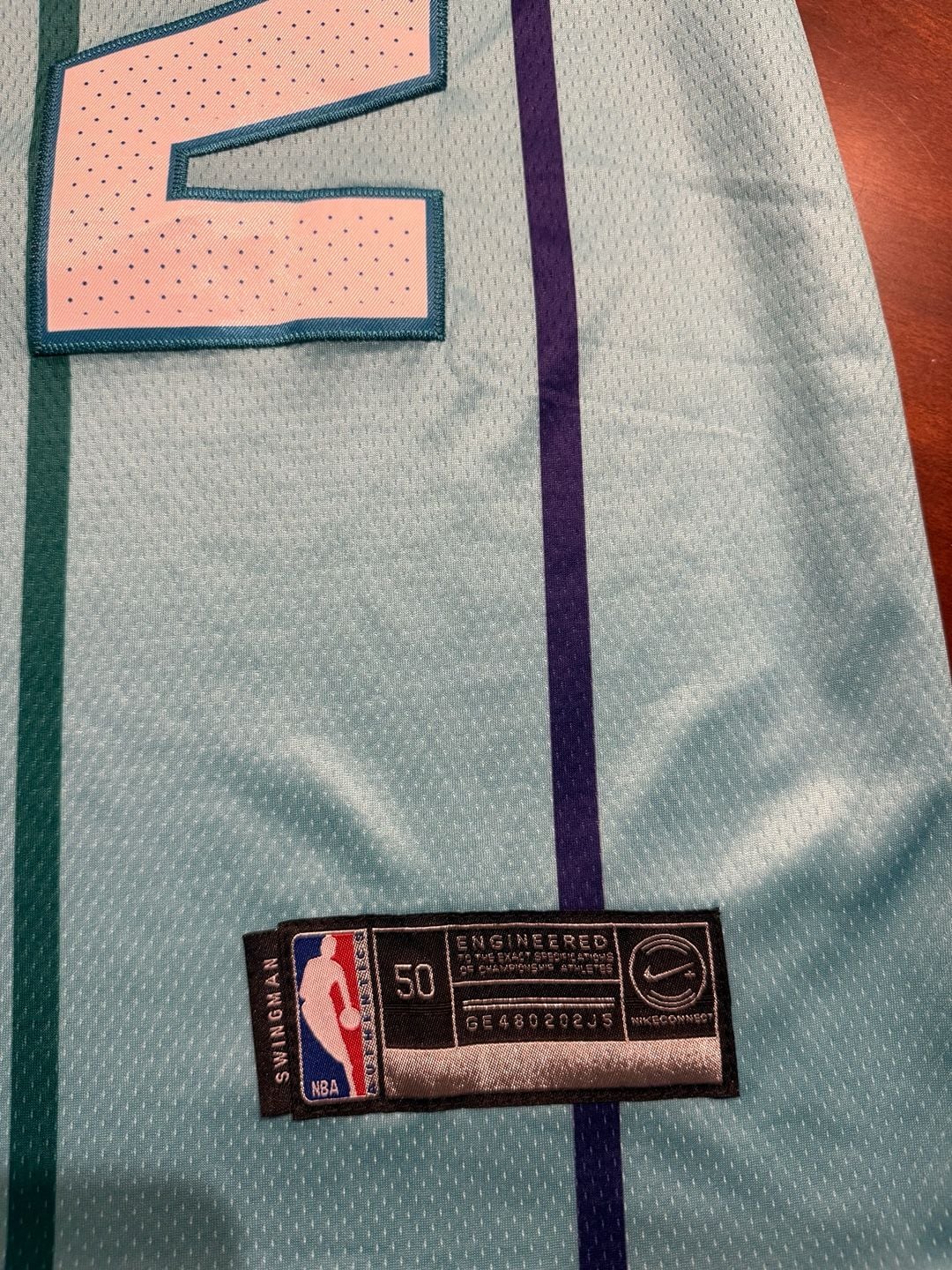 LaMelo Ball #2 Charlotte Hornets City Edition Swingman Jersey Size 50 6