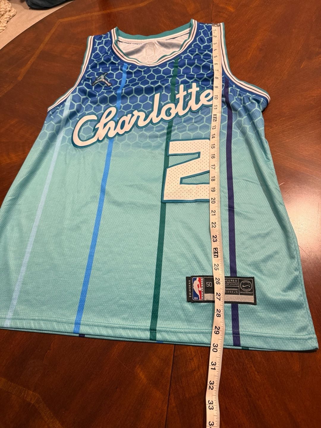 LaMelo Ball #2 Charlotte Hornets City Edition Swingman Jersey Size 50 8