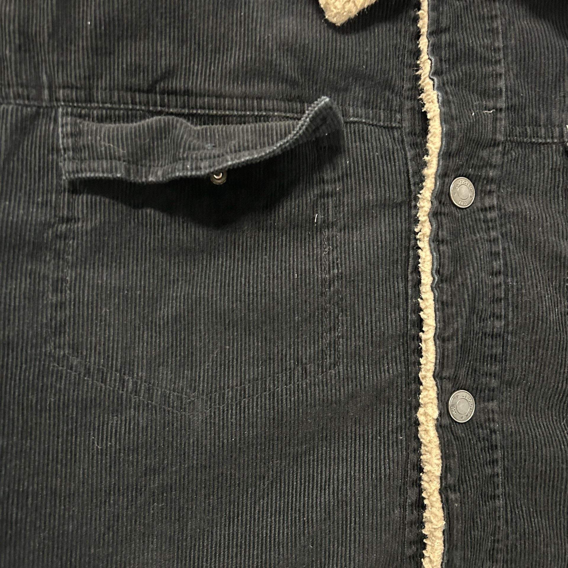 U.S. Polo Assn. Black Corduroy Sherpa Lined Trucker Jacket XXL 7