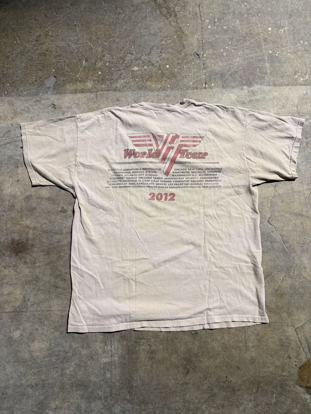 Van Halen 2012 World Tour Pinup Motorcycle Graphic T-Shirt XL 5