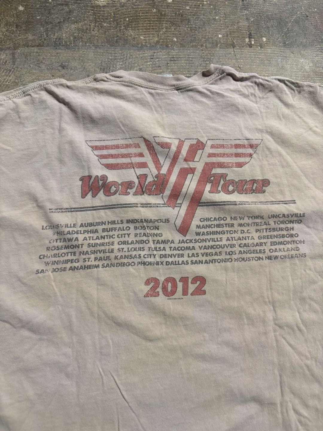 Van Halen 2012 World Tour Pinup Motorcycle Graphic T-Shirt XL 6