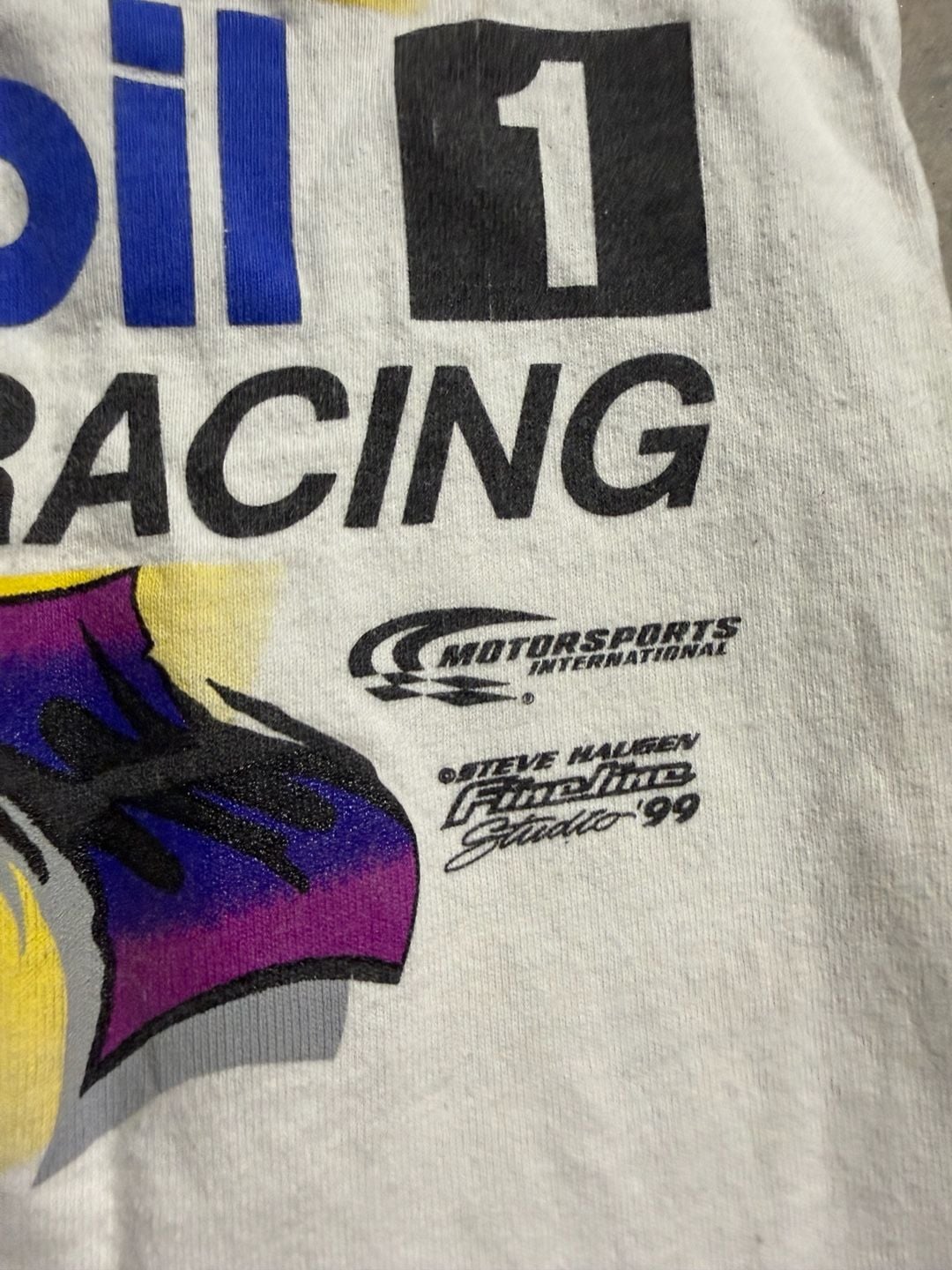 Vintage 1999 Jeremy Mayfield Mobil 1 Racing NASCAR T-Shirt 6