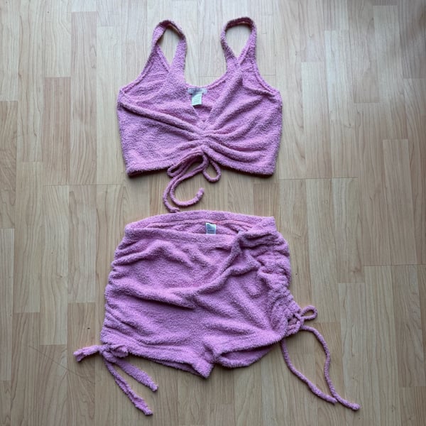 Chenille PJ Short Set Loungewear Pajamas Weekend Cuddles 