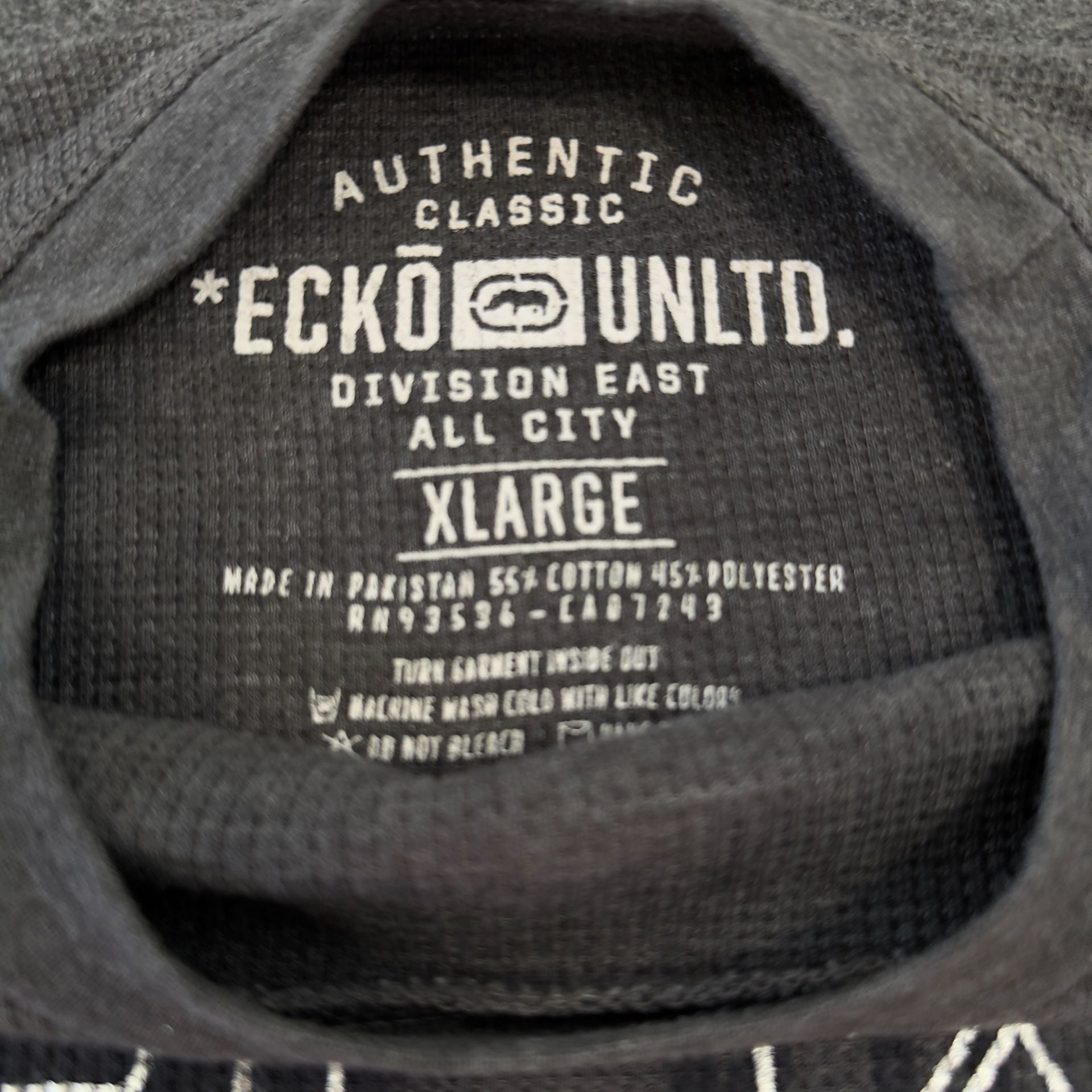 Vintage Y2K Ecko Unltd Gray Thermal Waffle Long Sleeve 4