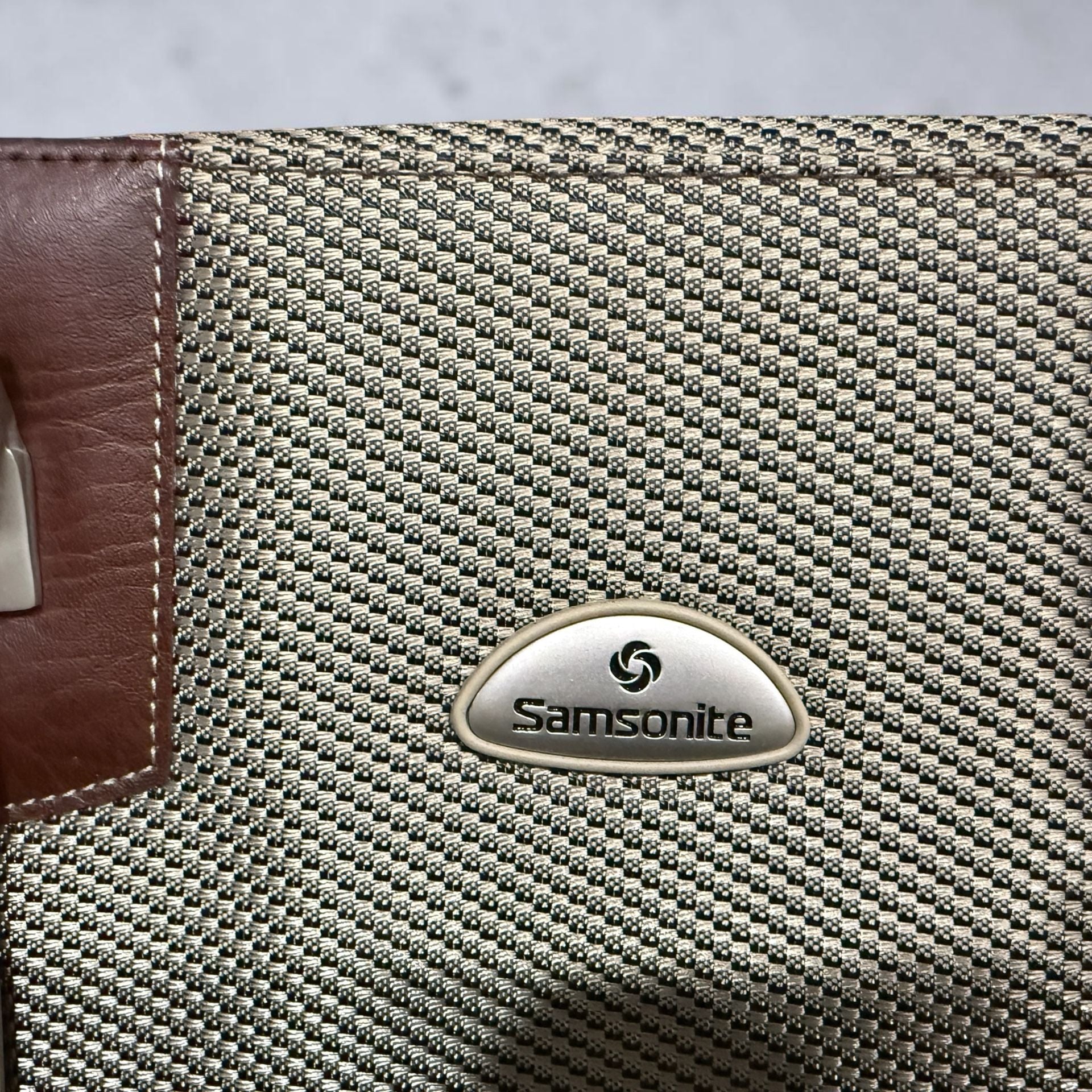 Samsonite Tweed and Leather Tote Bag 11