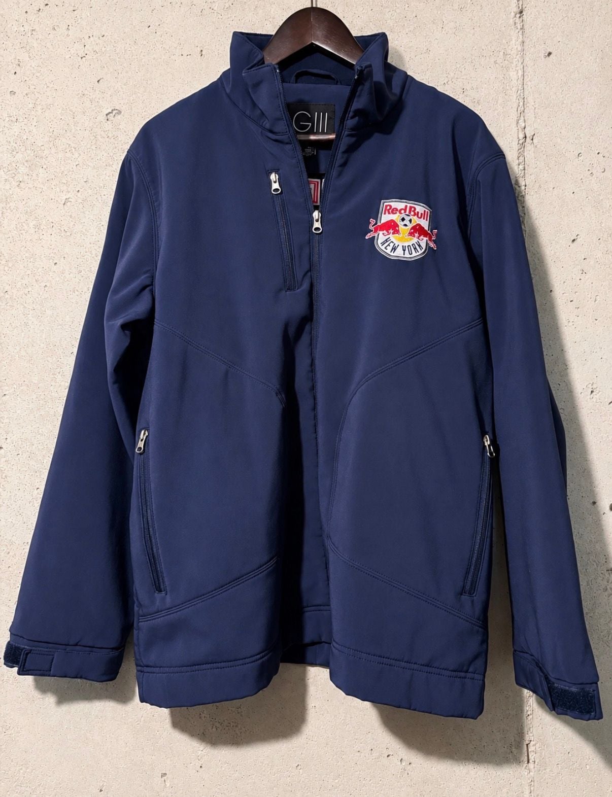Men's GIII New York Red Bulls Navy Softshell Jacket 2