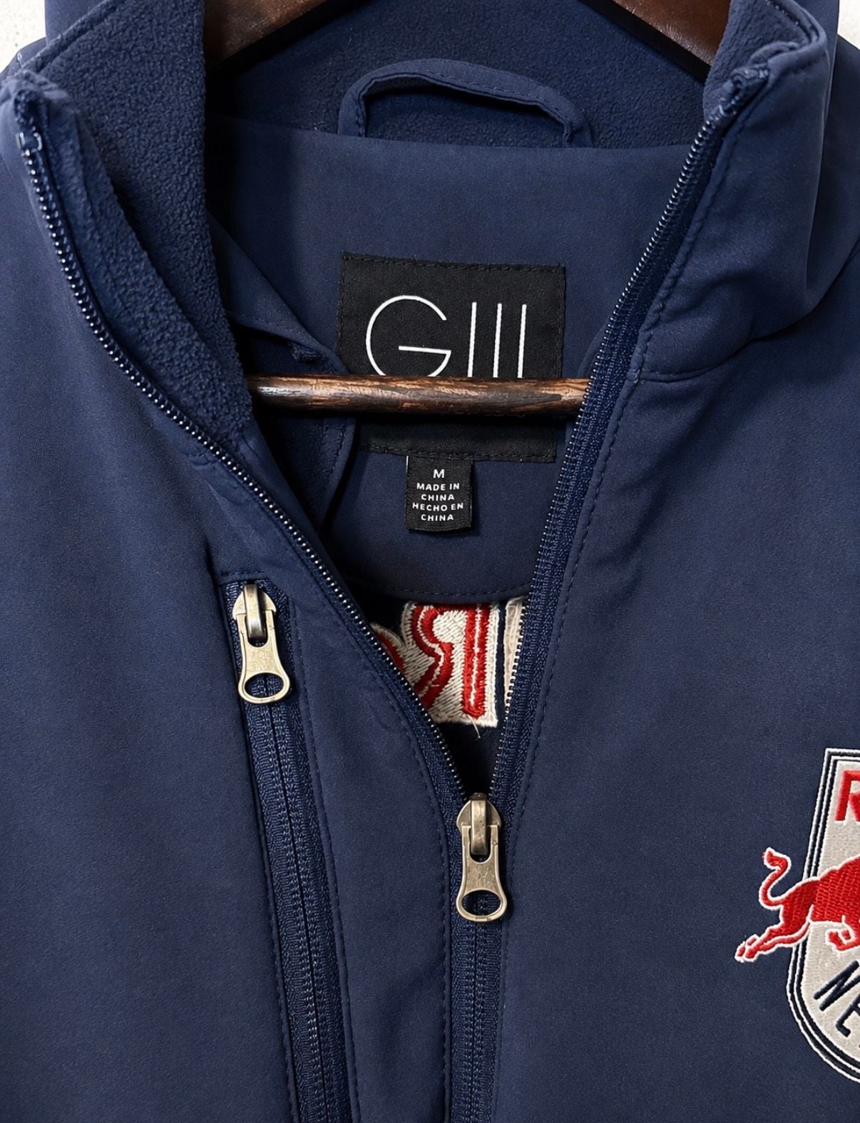 Men's GIII New York Red Bulls Navy Softshell Jacket 4