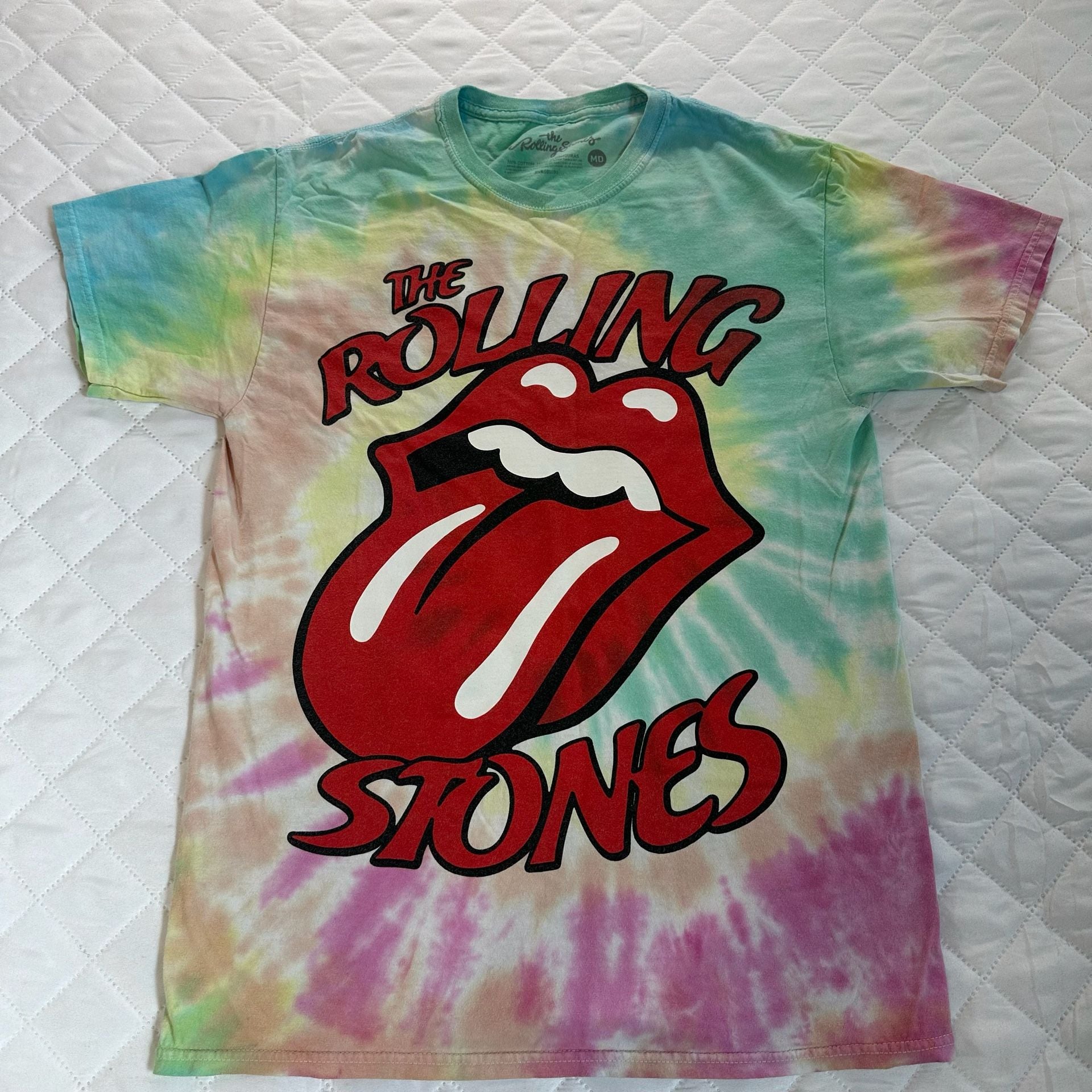 The Rolling Stones Tie Dye Graphic T-Shirt Medium 2